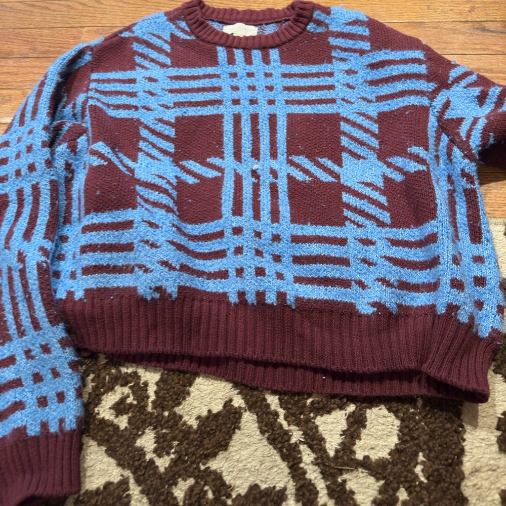 La hearts cropped sweater